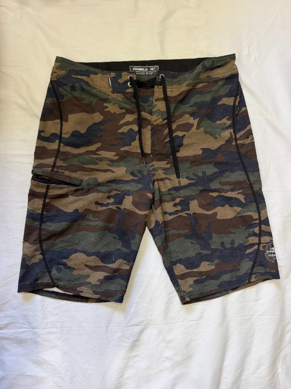 Men's O'Neill Hyperfreak Camo Boardshorts‎ Swim Trunks Streetwear Size 30
